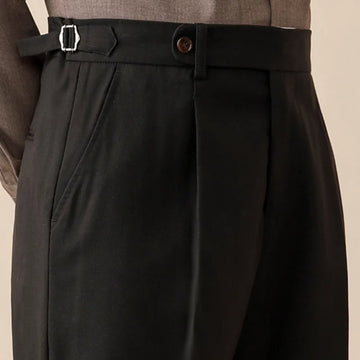 Aidase Italian Mens Wool Formal Pant Pantalones Hombre 2023 Dress Ankle Pants Men British High Waist Straight Pants Men Social Trouser aidase-shop